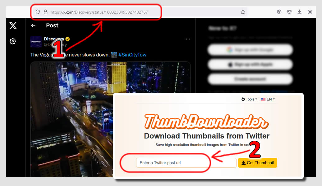 How to download the thumbnail of a tweet